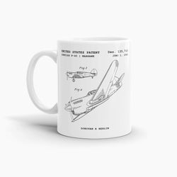 Curtiss P-40 Warhawk Patent Coffee Mug; Patent Drinkware