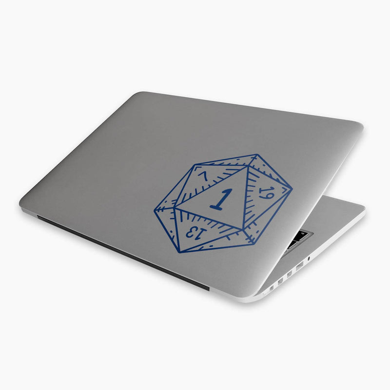 Dungeons and Dragons D20 Dice Natural 1 Vinyl Decal; Gaming Decals