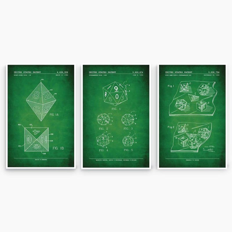 Dungeons and Dragons Patent Poster Collection; Patent Artwork