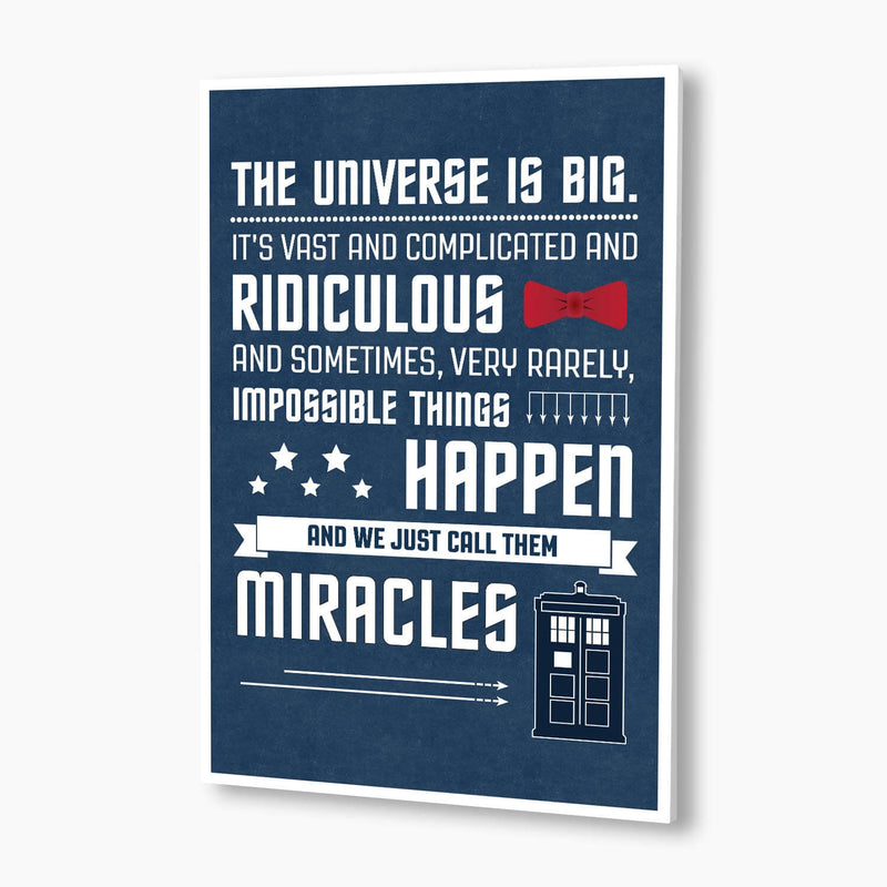 Doctor Who - Impossible Things Happen Poster; Pop Culture Decor