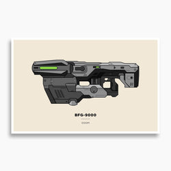 DOOM - BFG-9000 Vector Illustration Poster