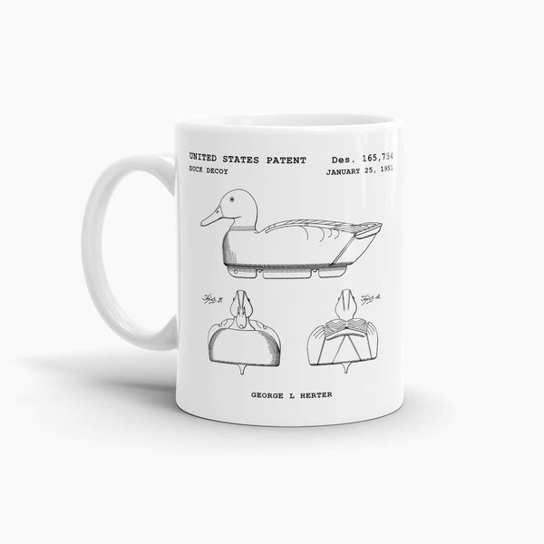 Duck Decoy Patent Coffee Mug; Patent Drinkware