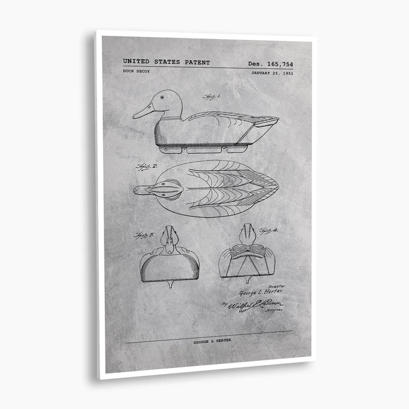 Duck Decoy Patent Poster; Patent Artwork