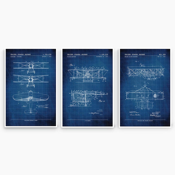 Early Aircraft Patent Poster Collection; Patent Artwork
