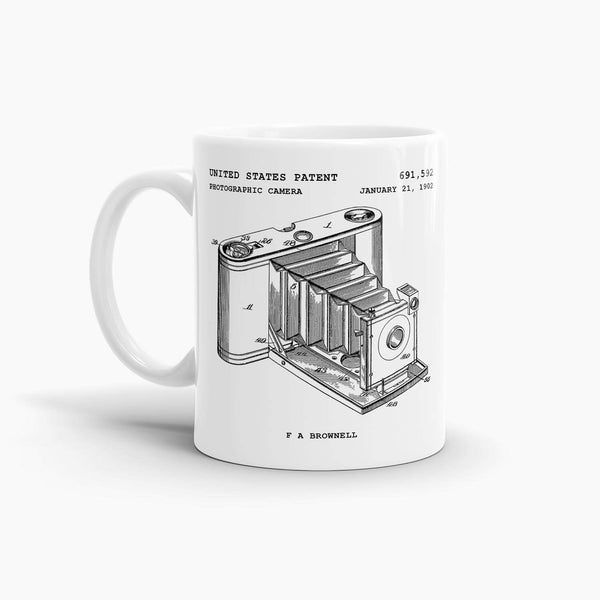 Early Camera Patent Coffee Mug; Patent Drinkware