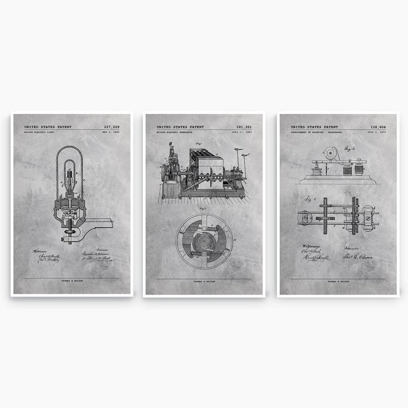 Edison Patent Poster Collection; Patent Artwork