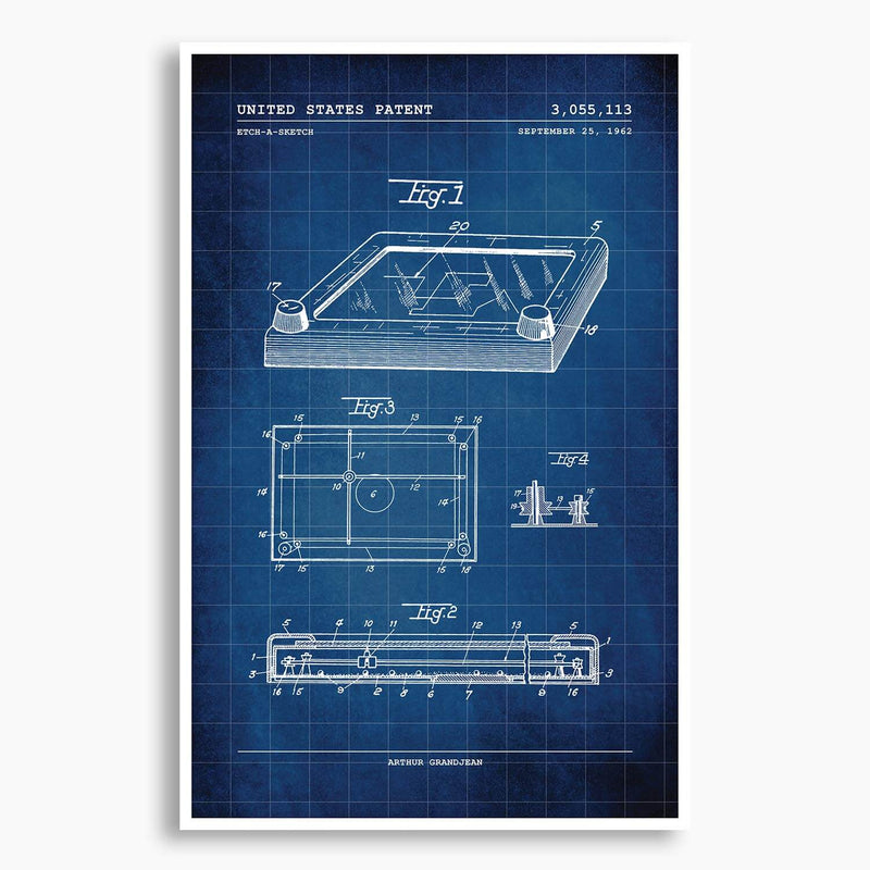 Etch-A-Sketch Patent Poster; Patent Artwork