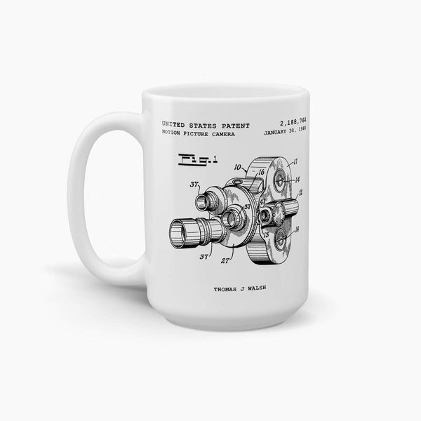 Film Camera Patent Coffee Mug; Entertainment Drinkware