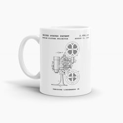 Film Projector Patent Coffee Mug; Premium Patent Drinkware