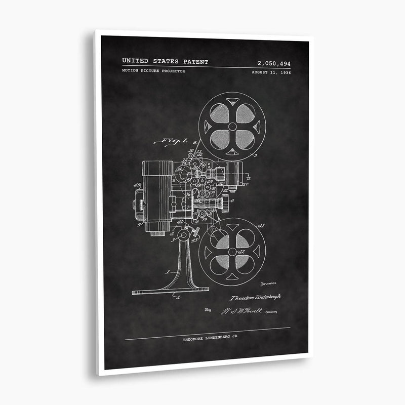Film Projector Patent Poster; Patent Artwork