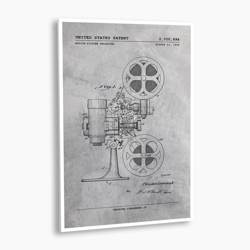 Film Projector Patent Poster; Patent Artwork