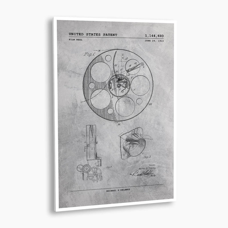 Film Reel Patent Poster; Patent Artwork