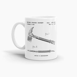 Fire Axe Patent Coffee Mug; Patent Drinkware