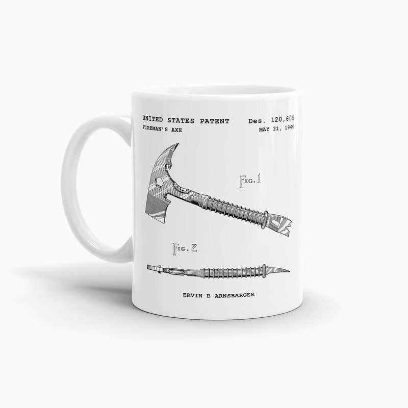 Fire Axe Patent Coffee Mug; Patent Drinkware