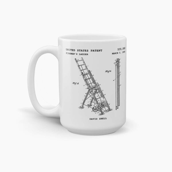Fire Ladder Patent Coffee Mug; Patent Drinkware