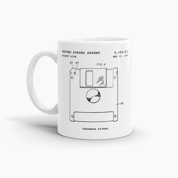 Floppy Disk Patent Coffee Mug; Patent Drinkware