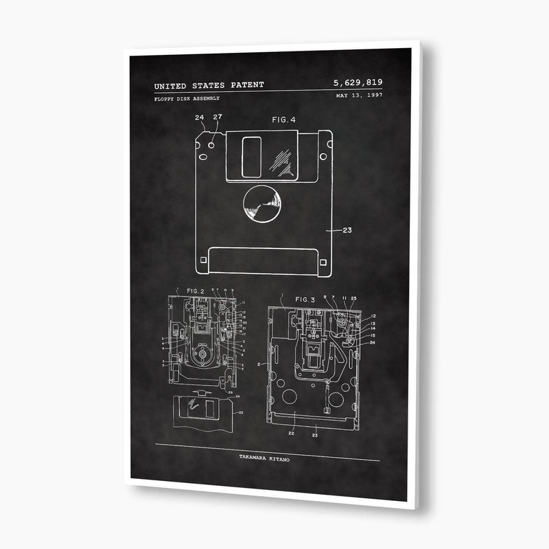 Floppy Disk Patent Poster; Patent Artwork