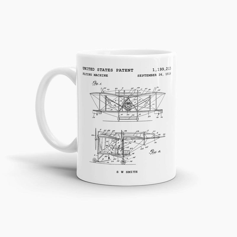 Flying Machine Patent Coffee Mug; Patent Drinkware