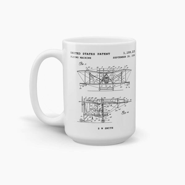 Flying Machine Patent Coffee Mug; Patent Drinkware