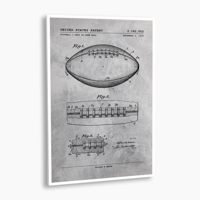 Football Patent Poster; Patent Artwork