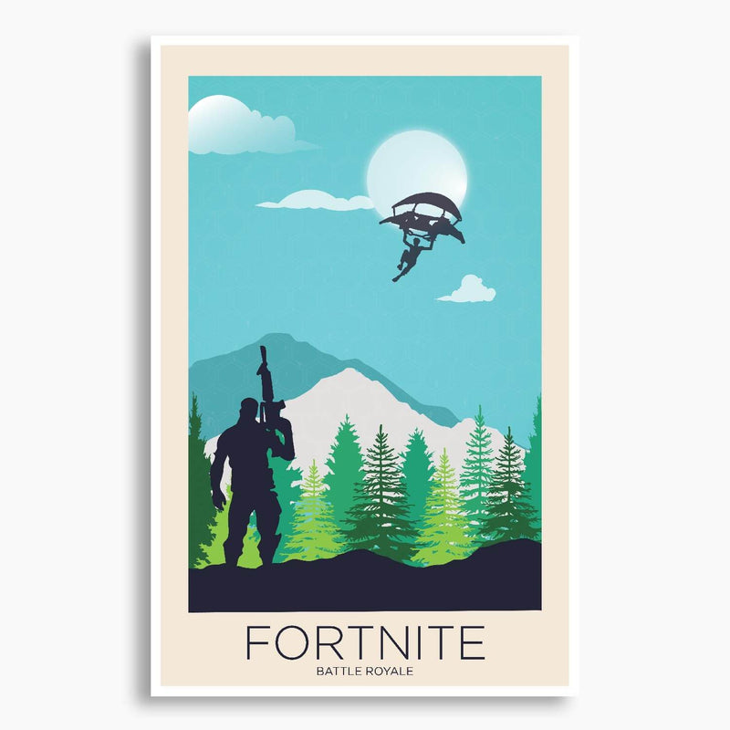 Fortnite - Battle Royale Landscape Illustration Poster