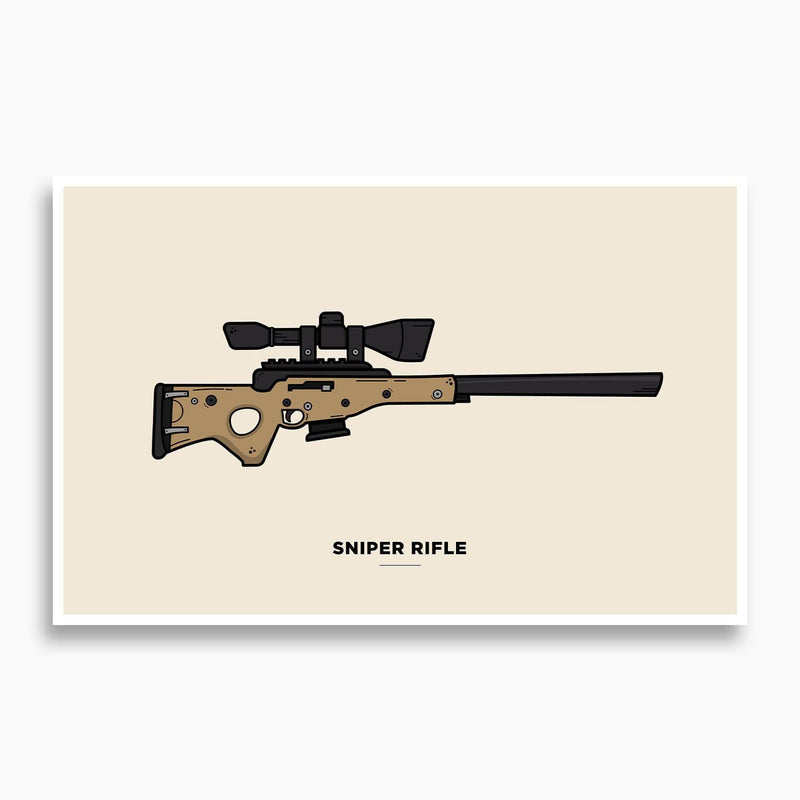 Fortnite Inspired - Sniper Rifle Illustration Poster