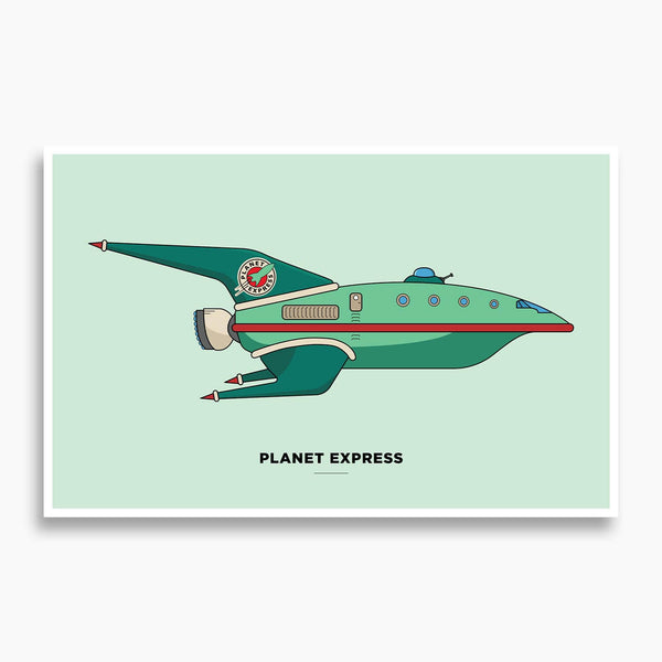 Futurama - Planet Express Ship Vector Illustration Poster