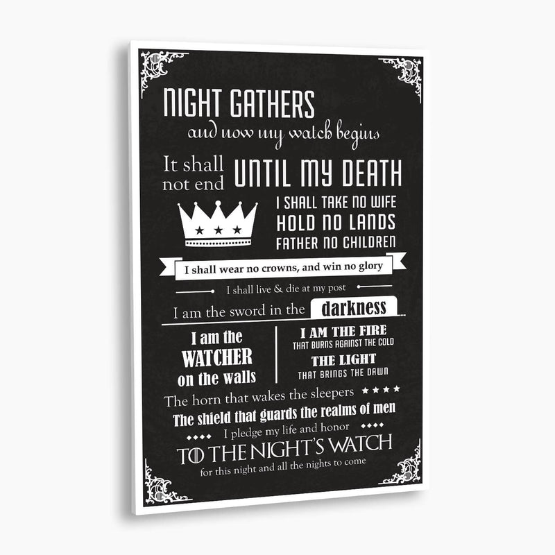 Game of Thrones - Night's Watch Oath Poster