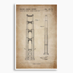 Golden Gate Bridge Patent Poster; Patent Artwork