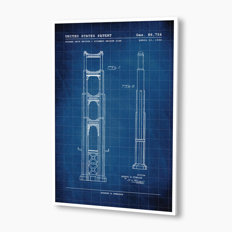 Golden Gate Bridge Patent Poster; Patent Artwork