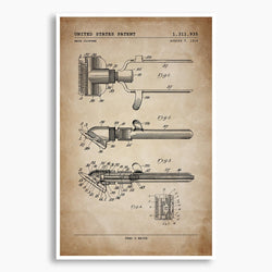 Hair Clipper Patent Poster; Patent Artwork