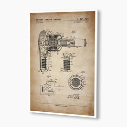 Hair Dryer Patent Poster; Patent Artwork