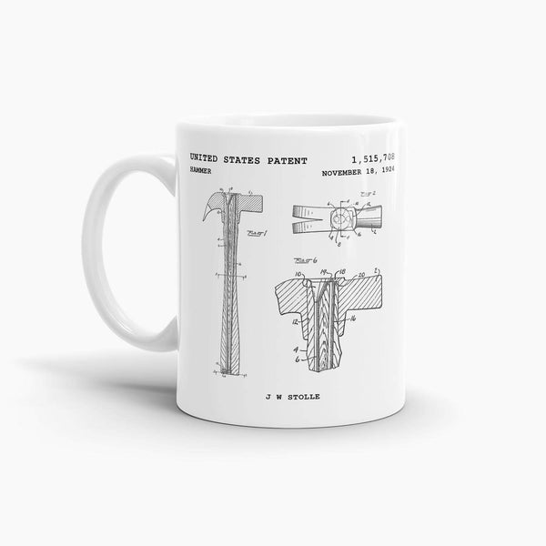 Hammer Patent Coffee Mug; Patent Drinkware