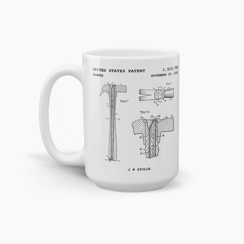 Hammer Patent Coffee Mug; Patent Drinkware