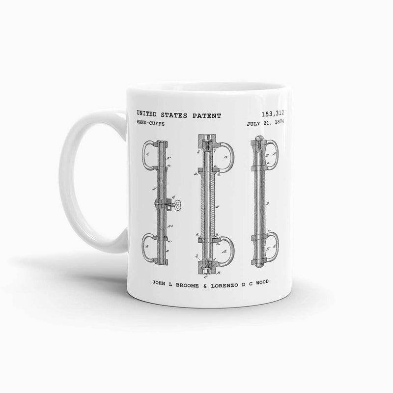Handcuffs Patent Coffee Mug; Patent Drinkware
