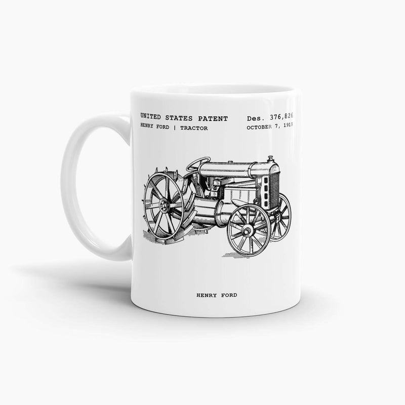 Henry Ford Tractor Patent Coffee Mug; Patent Drinkware