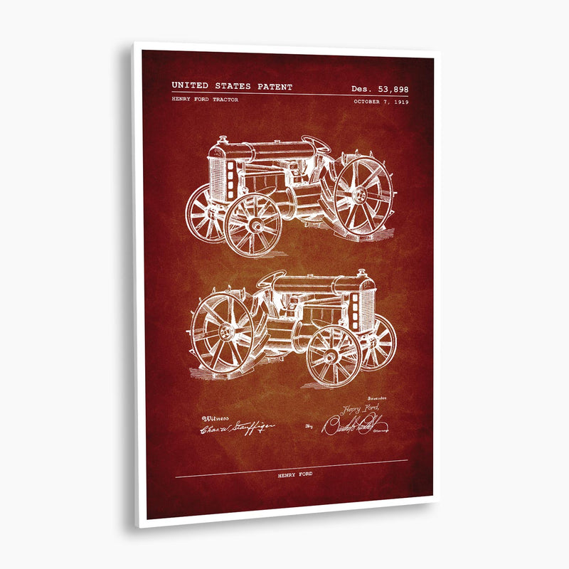 Henry Ford Tractor Patent Poster; Patent Artwork