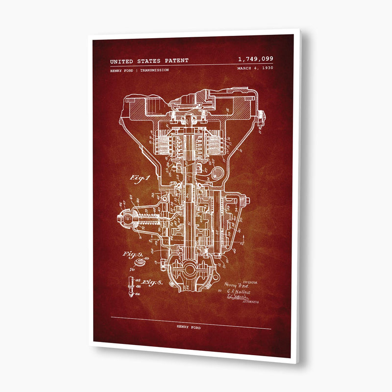 Henry Ford Transmission Patent Poster; Patent Artwork