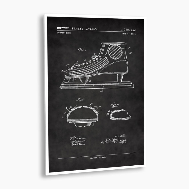Hockey Skates Patent Poster; Patent Artwork