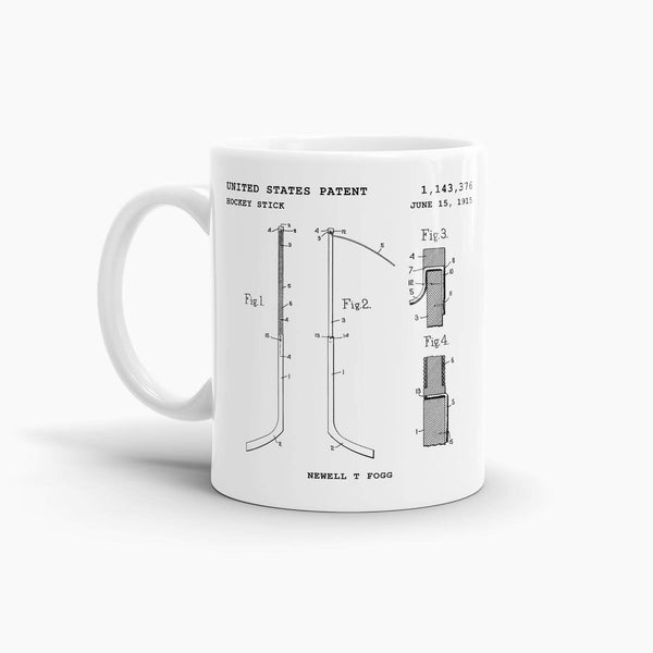 Hockey Stick Patent Coffee Mug; Patent Drinkware