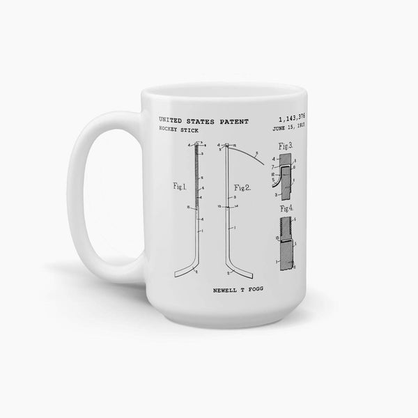 Hockey Stick Patent Coffee Mug; Patent Drinkware