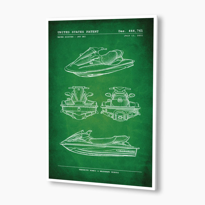 Jet Ski Patent Poster; Patent Artwork