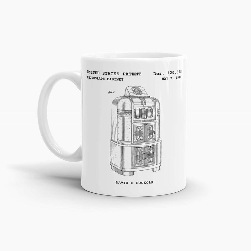 Jukebox Patent Coffee Mug; Premium Patent Drinkware