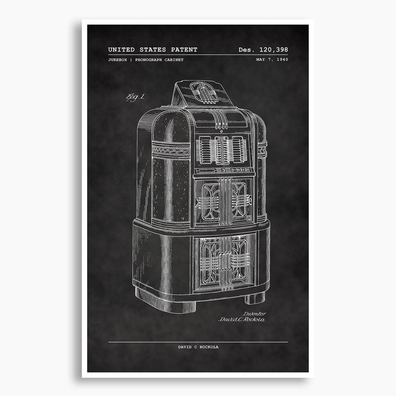 Jukebox Patent Poster; Patent Artwork