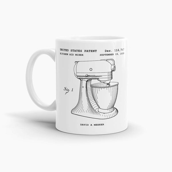 Food Mixer Patent Coffee Mug; Patent Drinkware