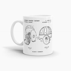 Football Helmet Patent Coffee Mug; Patent Drinkware