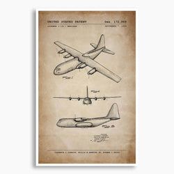 Lockheed C-130 Hercules Patent Poster; Patent Artwork