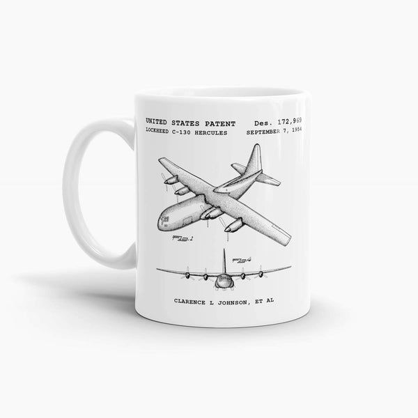 Lockheed C-130 Hercules Patent Coffee Mug; Premium Patent Drinkware