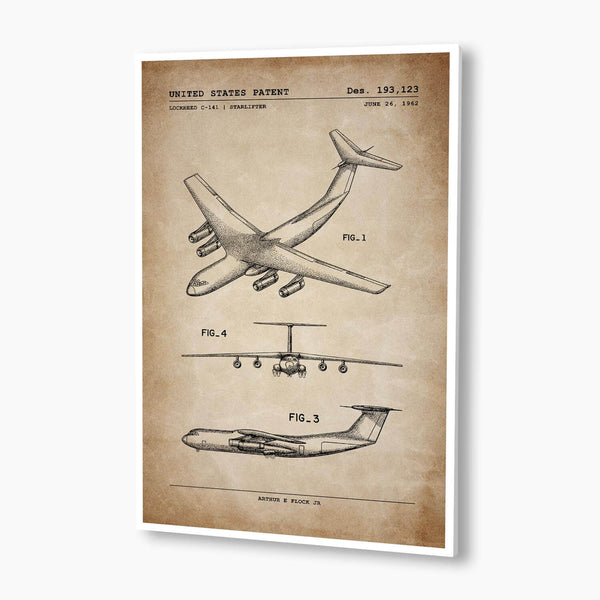Lockheed C-141 Starlifter Patent Print; Patent Artwork
