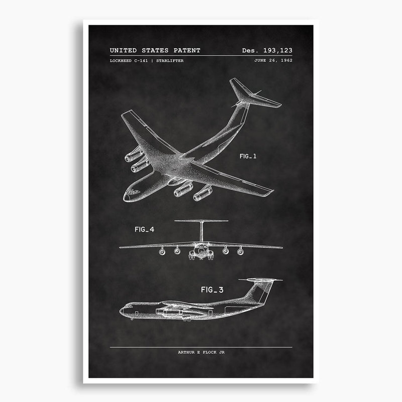 Lockheed C-141 Starlifter Patent Print; Patent Artwork